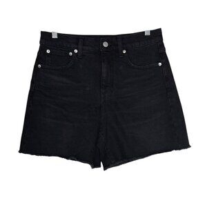 J. Crew Mid-Length Denim Shorts Black Size 27 Jean Shorts Stretchy